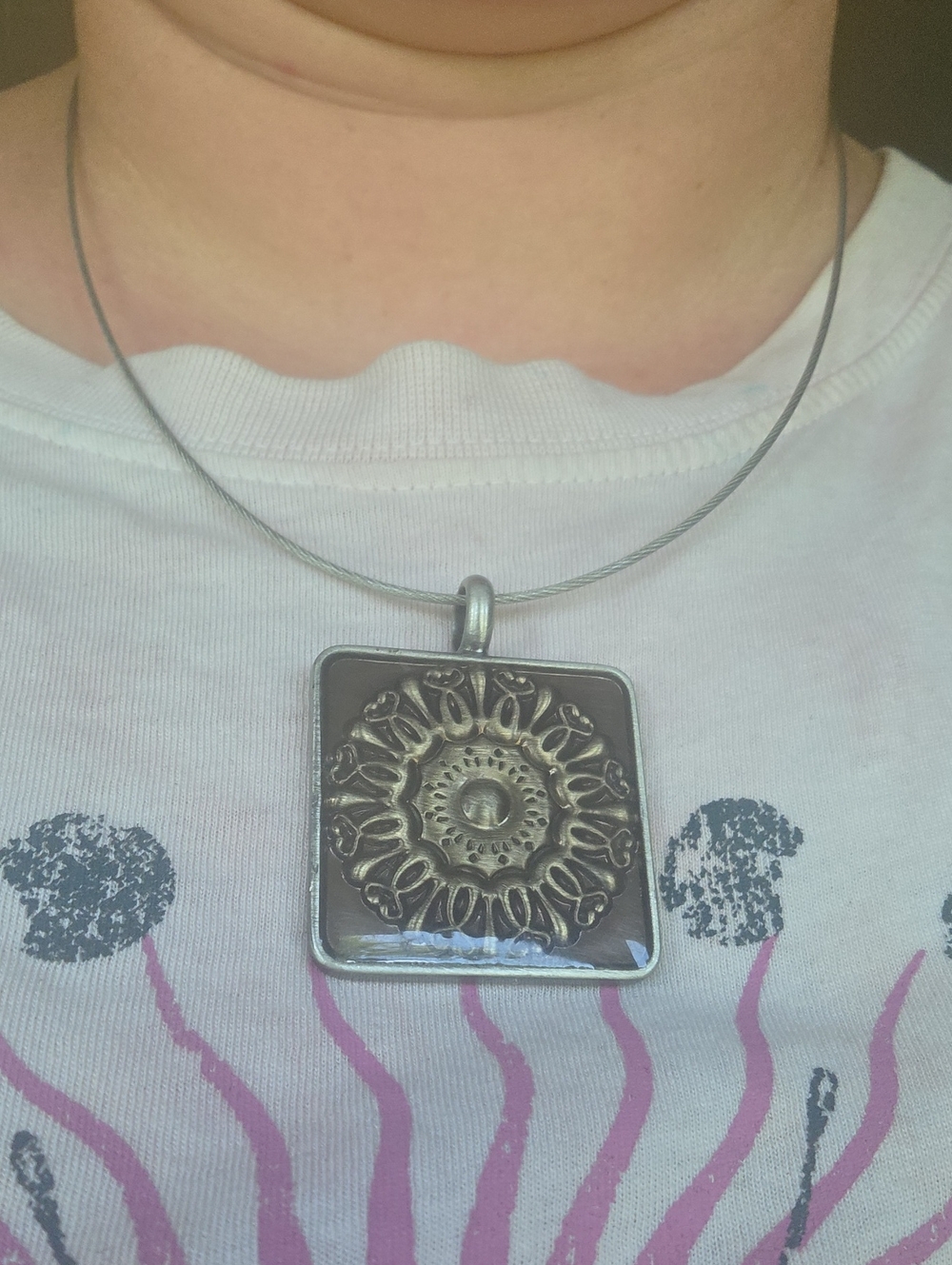Vintage Flower Mandala Pendant Necklace